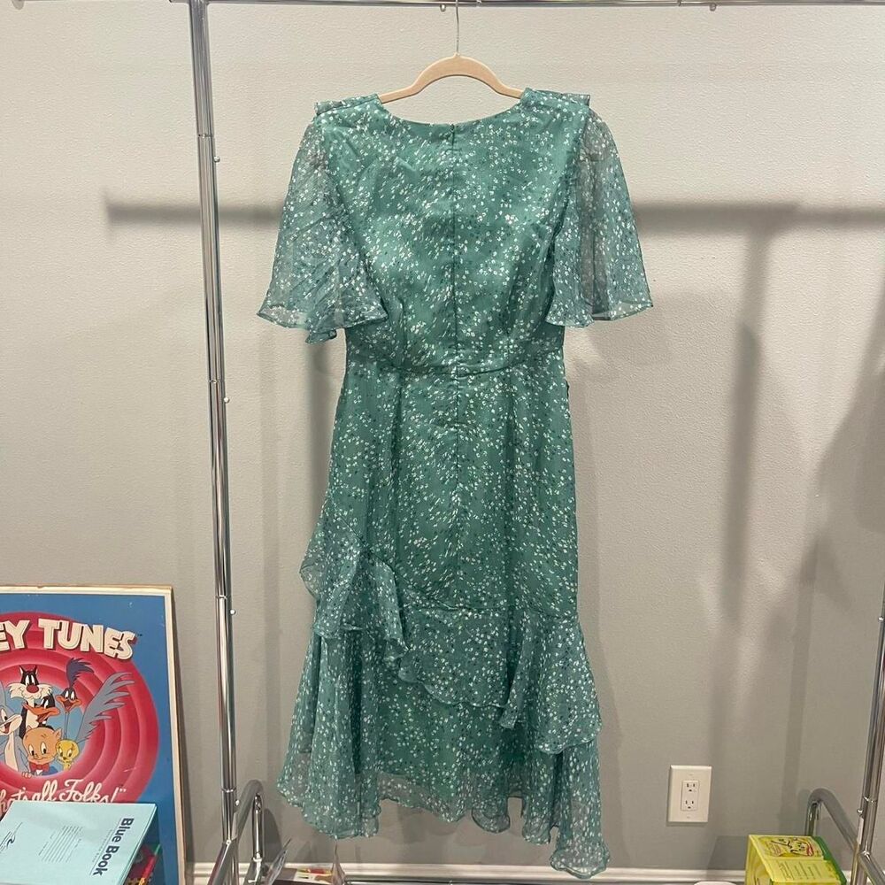 Keepsake Women's Green and Blue Dress - Picture 4 of 5